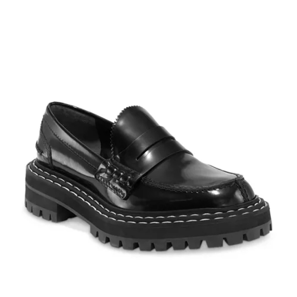 Proenza Schouler Black Leather Lug Sole Platform Loafers EU 35 NWT - Picture 16 of 16